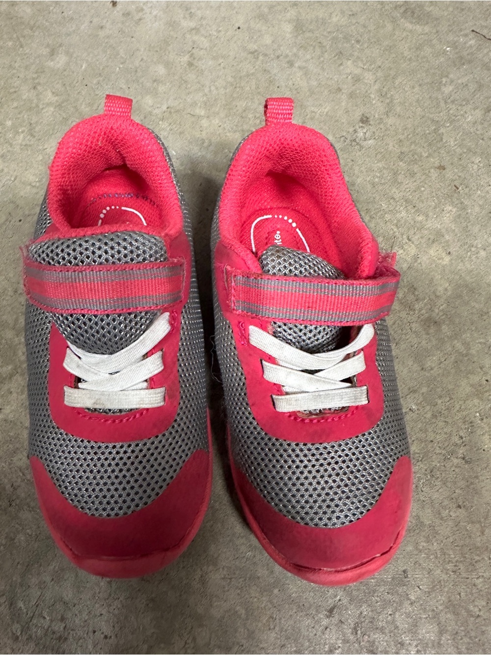 Stride Rite Girls Pink and Gray Mesh Sneakers